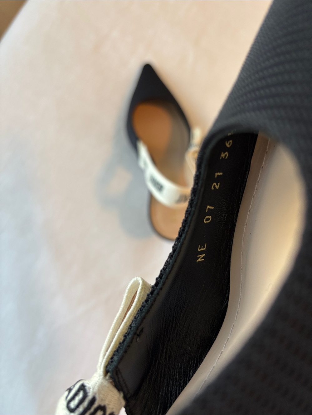 Dior Christian Dior Black J'Adior Slingback Kitten Heel Pumps 36 1/2 EU - NWT - Picture 12 of 17
